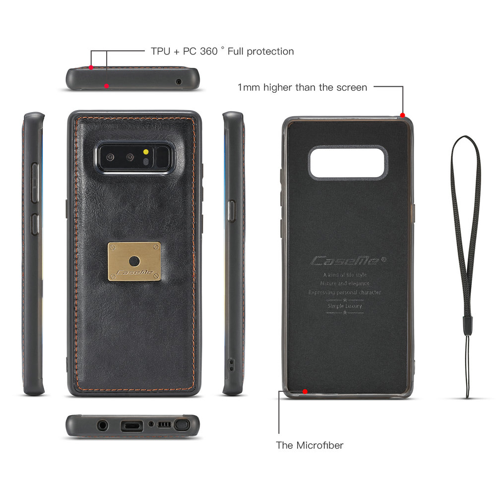 CaseMe for Samsung Galaxy Note 8 Handmade Premium Leather Wallet Case with Magnetic Closure Detachable Cover 7 ID Slots CaseMe for Samsung Galaxy Note 8 Handmade Premium Leather Wallet Case with Magnetic Closure Detachable Cover 7 ID Slots