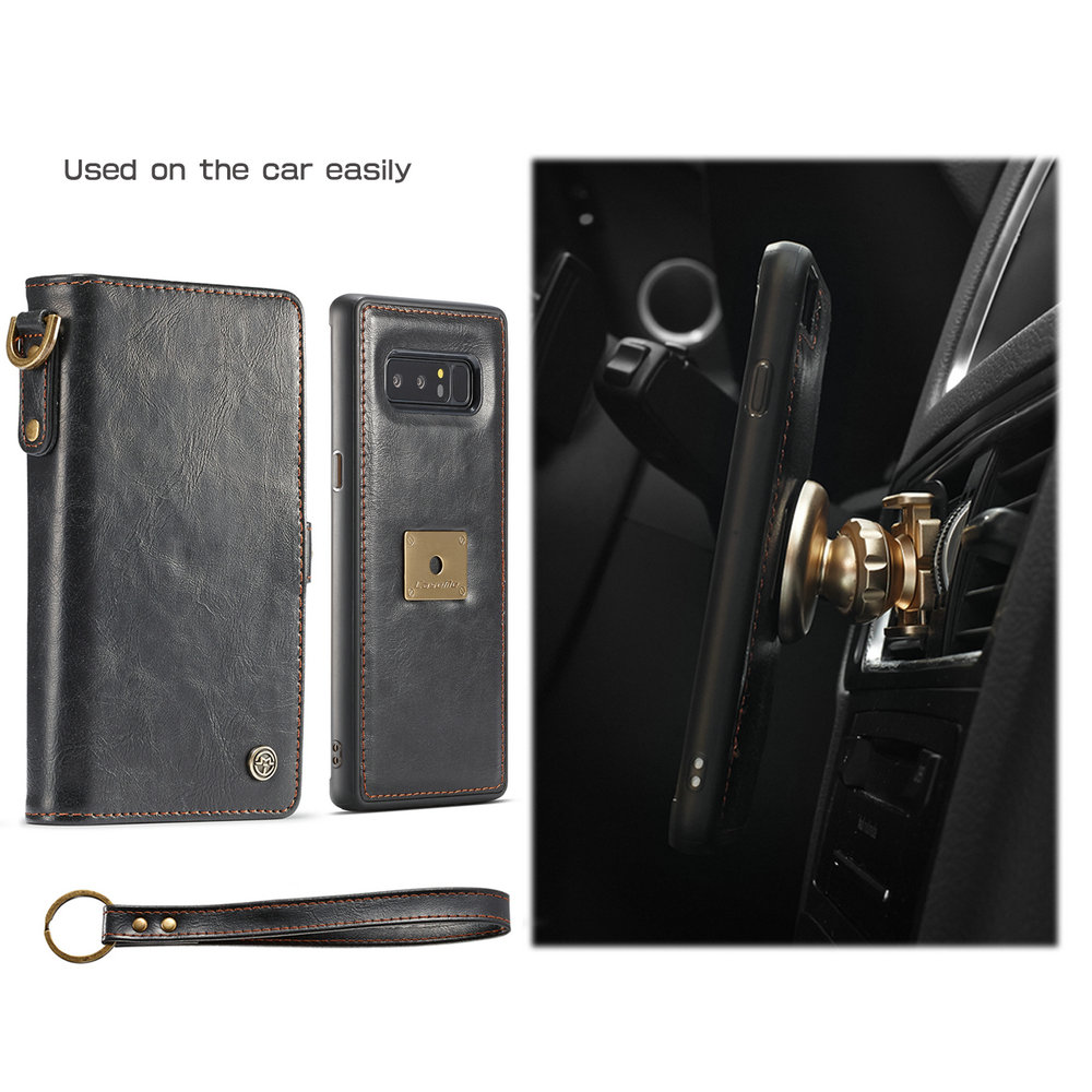 CaseMe for Samsung Galaxy Note 8 Handmade Premium Leather Wallet Case with Magnetic Closure Detachable Cover 7 ID Slots CaseMe for Samsung Galaxy Note 8 Handmade Premium Leather Wallet Case with Magnetic Closure Detachable Cover 7 ID Slots