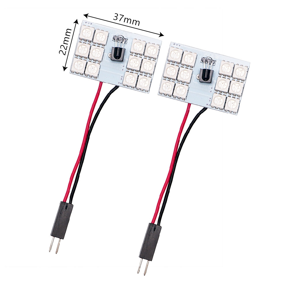 1 set Festoon T10 5050 SMD 12LED RGBW Car Light Auto Remote Controlled Led Lamp