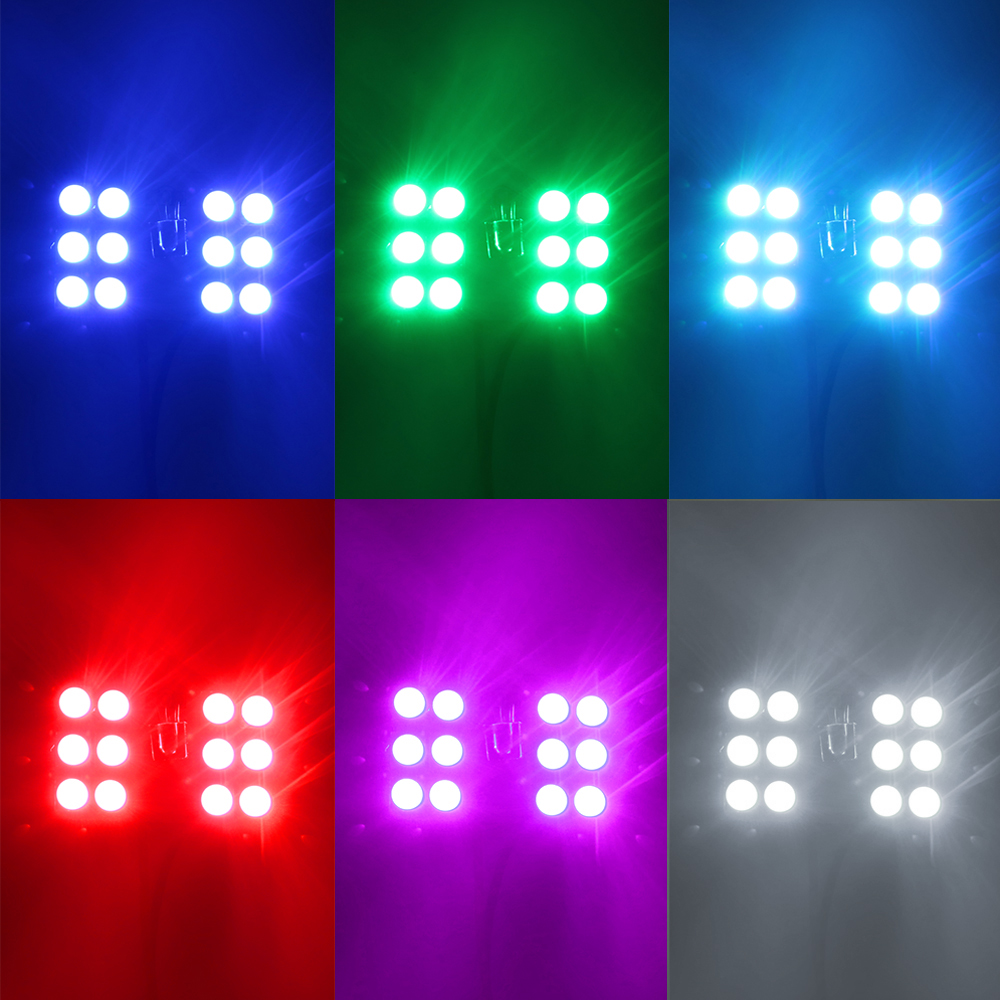 1 set Festoon T10 5050 SMD 12LED RGBW Car Light Auto Remote Controlled Led Lamp