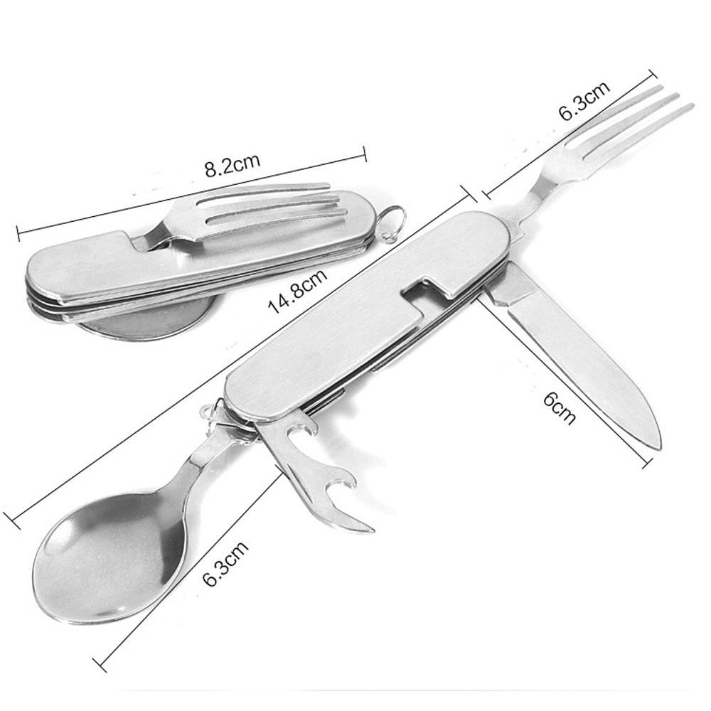 Multifunctional Outdoor Travel Bag Folding Camping Cutlery And Fork Four In One Multifunctional Outdoor Travel Bag Folding Camping Cutlery And Fork Four In One