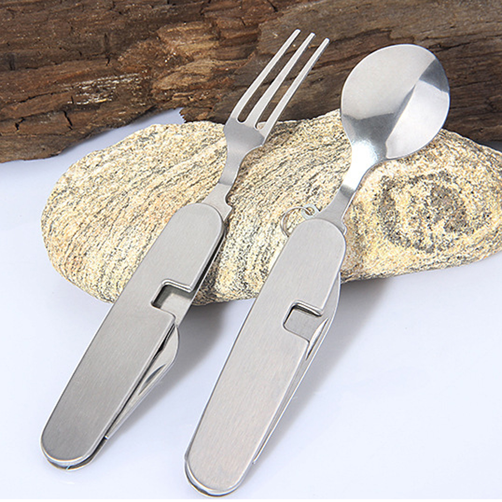 Multifunctional Outdoor Travel Bag Folding Camping Cutlery And Fork Four In One Multifunctional Outdoor Travel Bag Folding Camping Cutlery And Fork Four In One