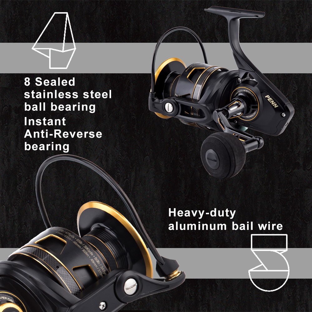 PENN CLASH High Value 8+1Ball Bearing Carbon Fiber Max Drag Spinning Fishing Reel PENN CLASH High Value 8+1Ball Bearing Carbon Fiber Max Drag Spinning Fishing Reel