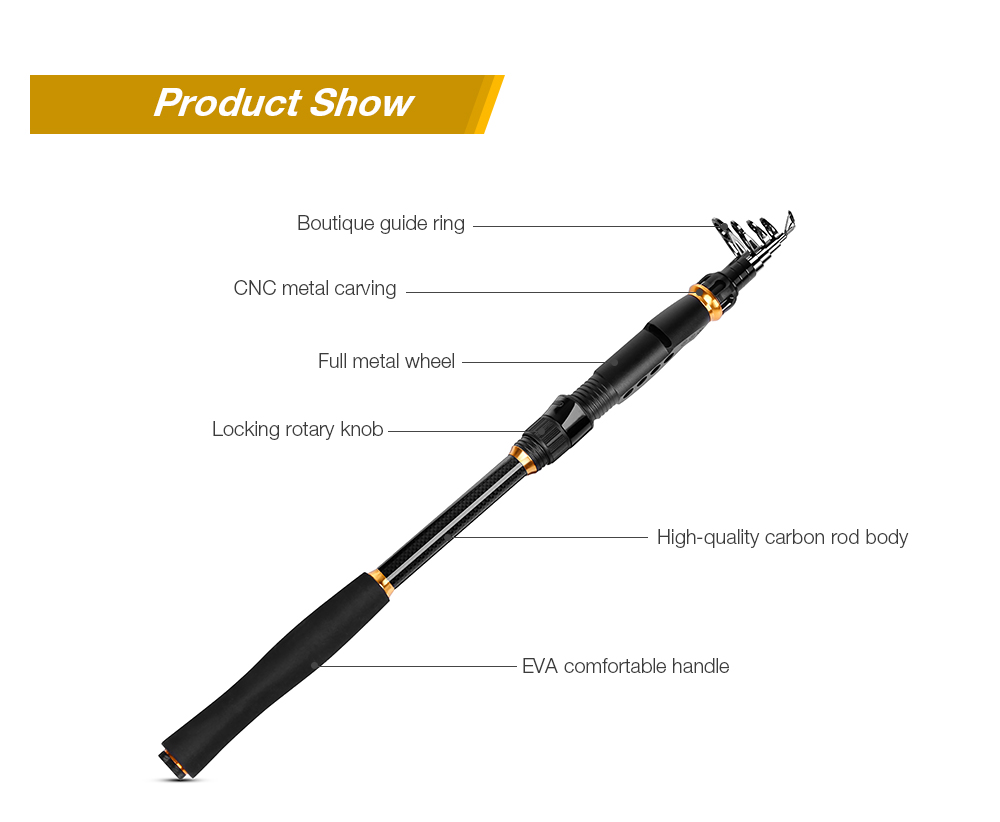 Outlife 27554 Carbon Fiber Fishing Rod Fish Pole Equipment Outlife 27554 Carbon Fiber Fishing Rod Fish Pole Equipment