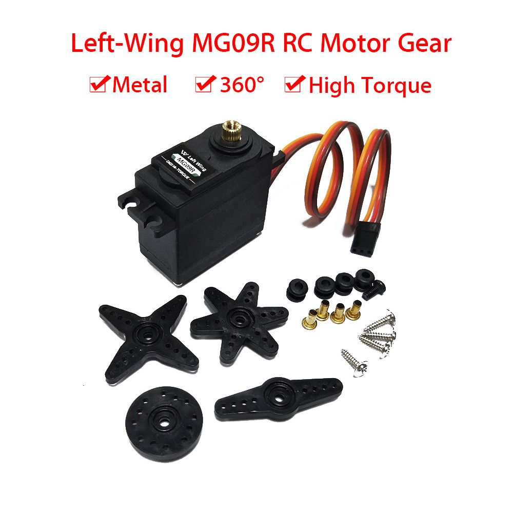 1PCS MG09R 360 degree  High Torque Metal Gear RC Servo Motor Helicopter Car Boat 13KG