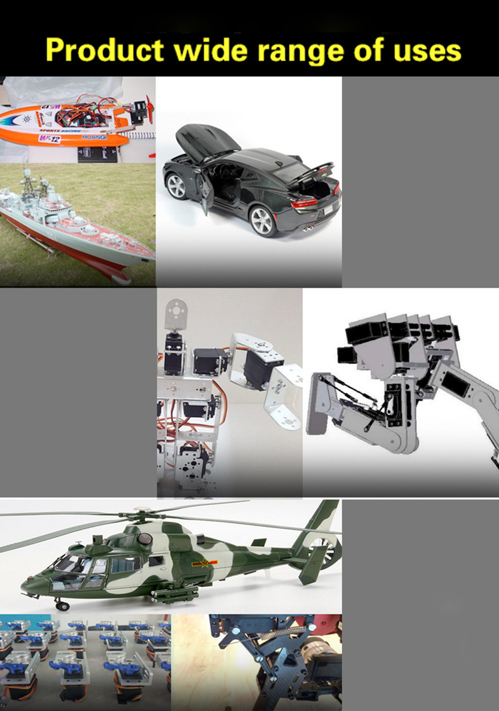 1PCS MG09R 360 degree  High Torque Metal Gear RC Servo Motor Helicopter Car Boat 13KG