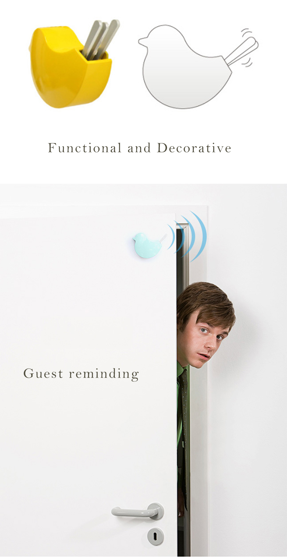 Creative Cuckoo Shape Doorbell Home Decoration Creative Cuckoo Shape Doorbell Home Decoration