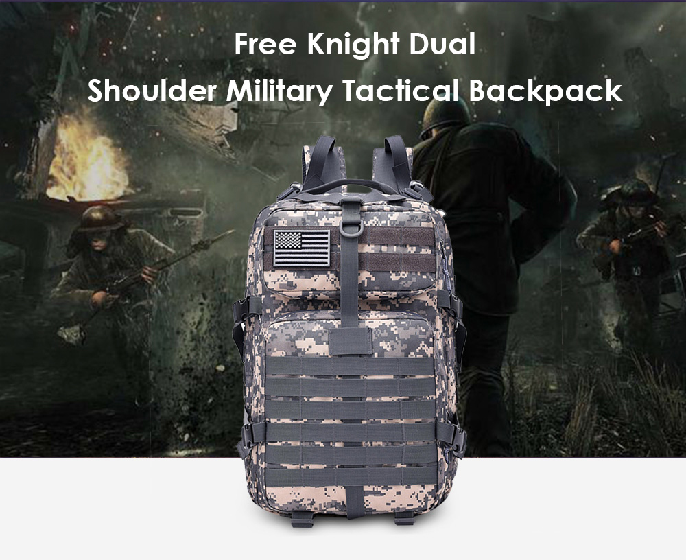 Free Knight 9252 Military Tactical Backpack Assault Pack Army Bag with US Flag Patch Free Knight 9252 Military Tactical Backpack Assault Pack Army Bag with US Flag Patch