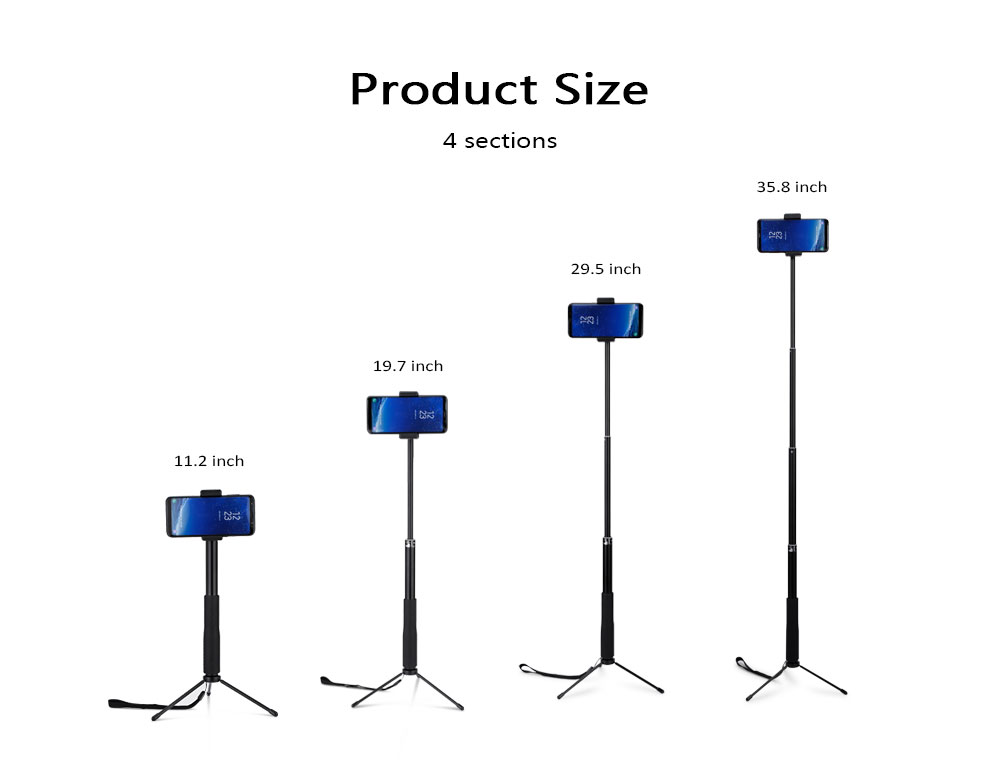 LEDISTAR LDX - 801 Multifunctional Aluminum Alloy Selfie Stick for GoPro Smartphone Camera LEDISTAR LDX - 801 Multifunctional Aluminum Alloy Selfie Stick for GoPro Smartphone Camera