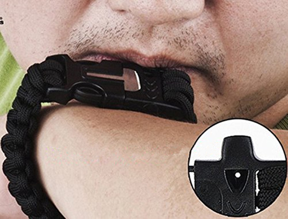 5 In 1 Outdoor Survival Gear Escape Bracelet Flint Whistle Compass Scraper 5 In 1 Outdoor Survival Gear Escape Bracelet Flint Whistle Compass Scraper