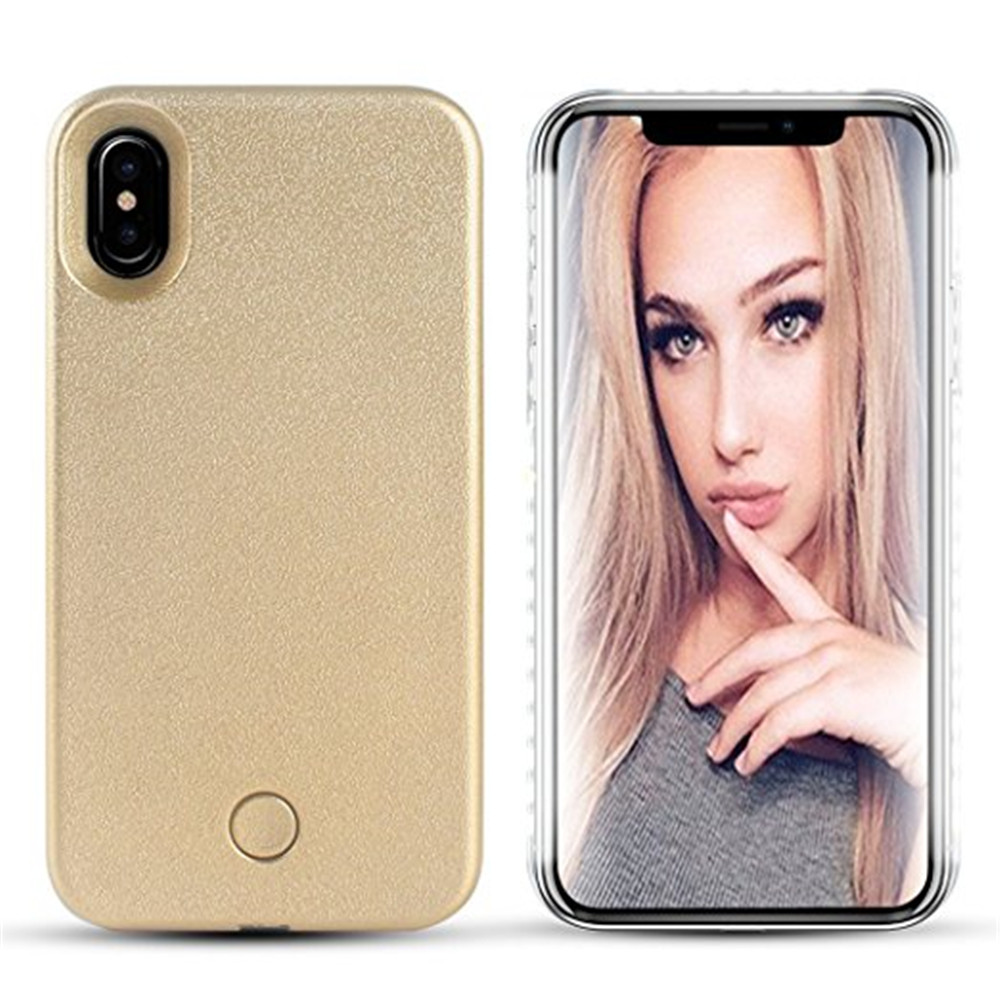 Anti-Skid Emitting Hard Back Shell Fashion Selfie LED Flash Light Phone for iPhone X Case Anti-Skid Emitting Hard Back Shell Fashion Selfie LED Flash Light Phone for iPhone X Case