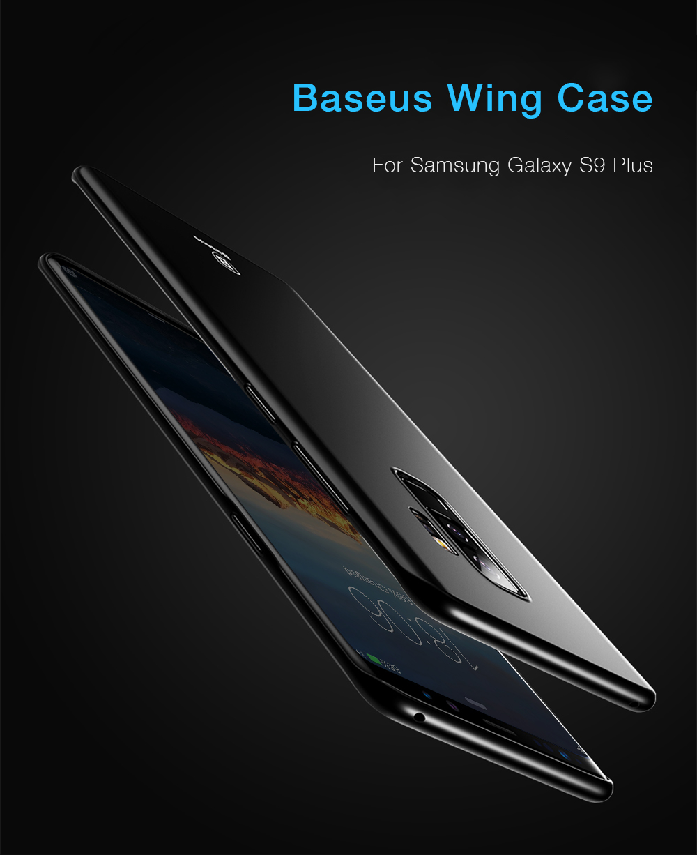Baseus Wing Back Case PP Matting Anti-fingerprints Slim for Samsung Galaxy S9 Plus