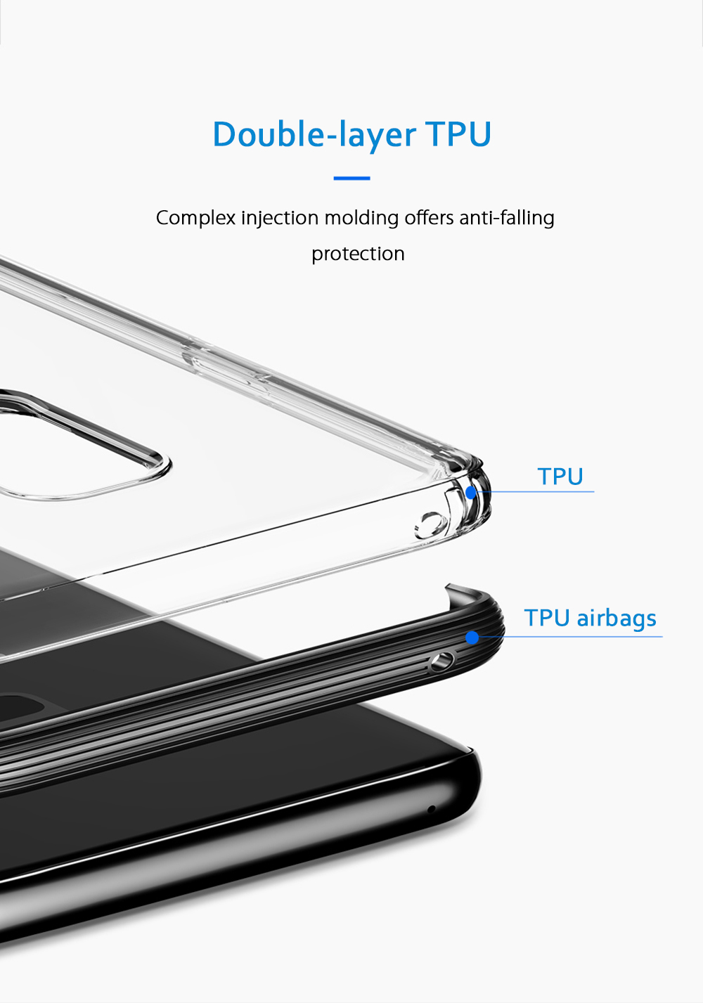 Baseus Armor Case TPU Transparent Anti-slipping Shell for Samsung Galaxy S9