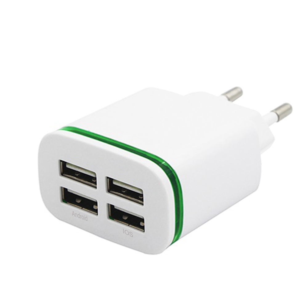Universal 5V/4A EU Plug 4 USB Ports Wall Power Supply Adapter Charger Universal 5V/4A EU Plug 4 USB Ports Wall Power Supply Adapter Charger