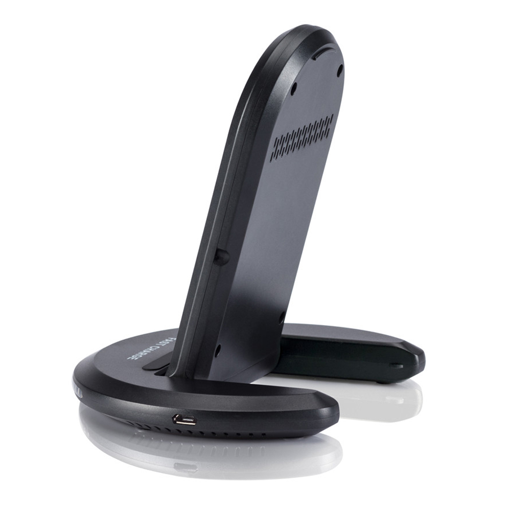QI Fast Wireless Charger -Zero Disturb for Sleep- 2 Coil 9V Charging Stand for iPhone X/8/8Plus/Samsung Galaxy S9/S9+/S8/S8+