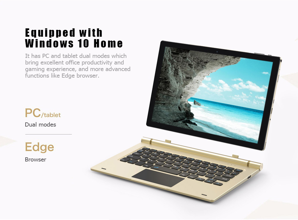 Teclast Tbook 10 S 2 in 1 Tablet PC Quad Core 1.44GHz 10.1 inch with Windows 10   Android 5.1 4GB RAM 64GB ROM 