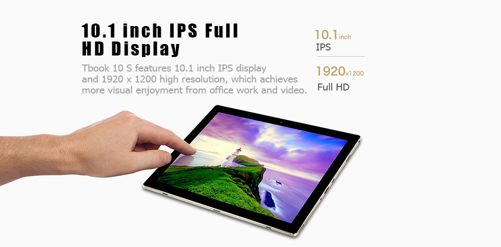 Teclast Tbook 10 S 2 in 1 Tablet PC Quad Core 1.44GHz 10.1 inch with Windows 10   Android 5.1 4GB RAM 64GB ROM 