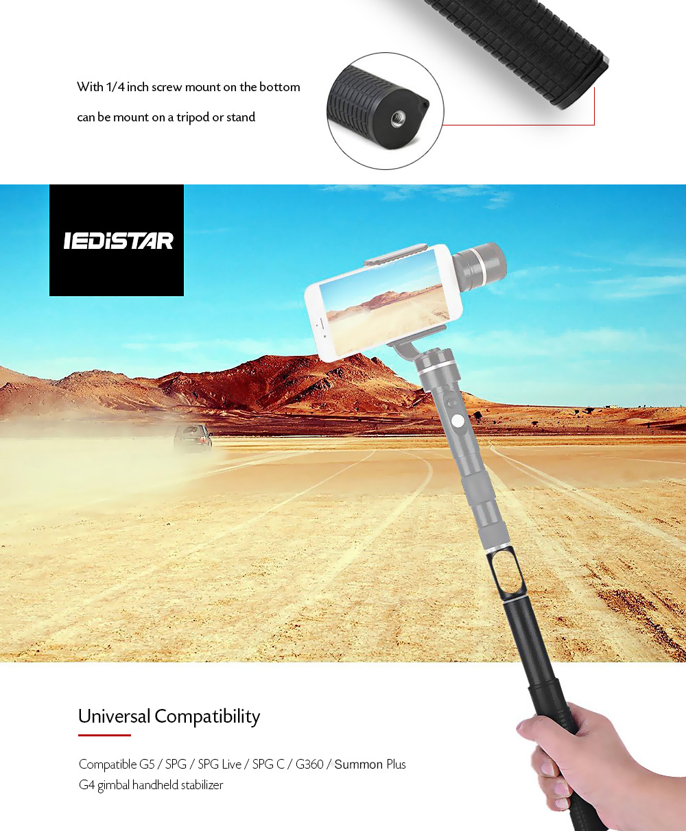 LEDISTAR 807 Adjustable Pole for G5 / SPG / SPG Live / SPG C / G360 / Summon Plus / G4 3 Axis Gimbal Handheld Stabilizer LEDISTAR 807 Adjustable Pole for G5 / SPG / SPG Live / SPG C / G360 / Summon Plus / G4 3 Axis Gimbal Handheld Stabilizer