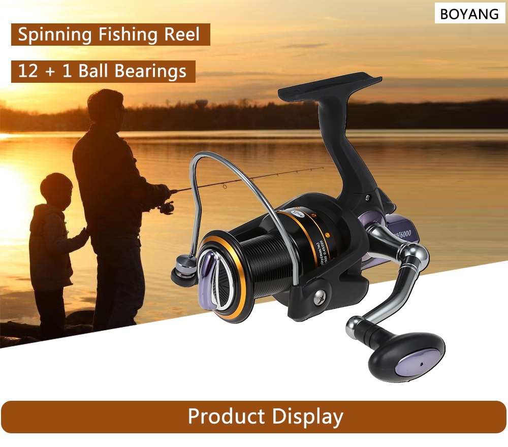 BOYANG GH6000 12 + 1 Ball Bearings Spinning Fishing Reel BOYANG GH6000 12 + 1 Ball Bearings Spinning Fishing Reel