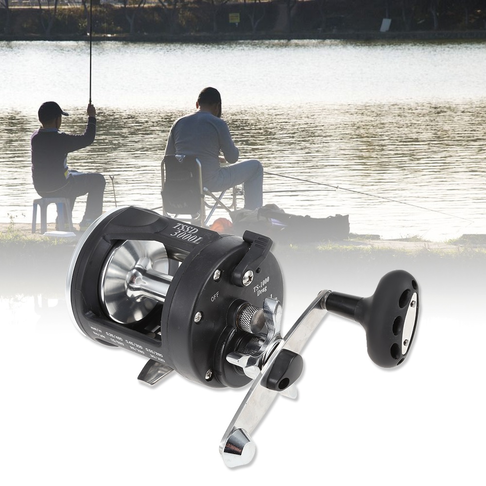 Lizard All-metal Head Drum Fishing Reel Sea River Ocean Boat Gear
