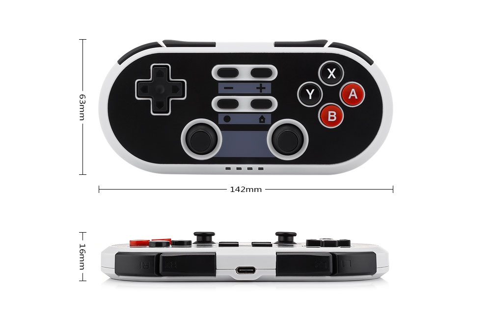 NS02 Classic Game Controller Wireless Mini Pad with Sleep Mode NS02 Classic Game Controller Wireless Mini Pad with Sleep Mode