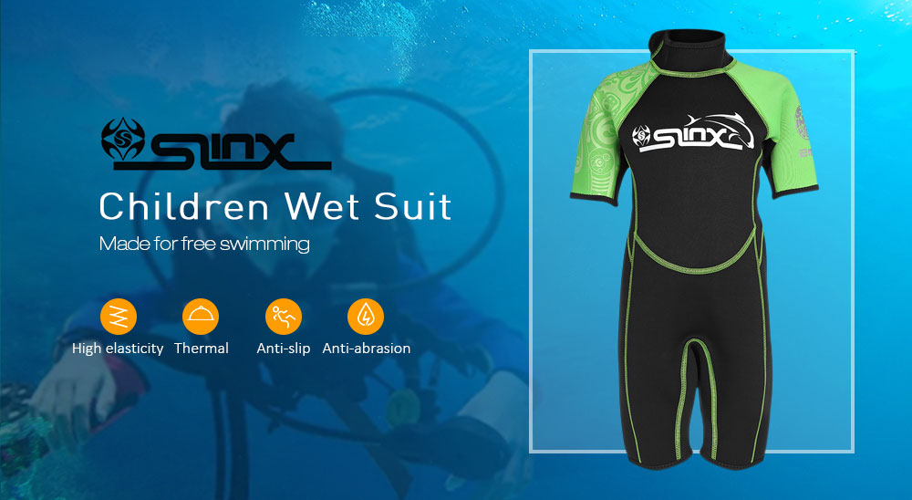 SLINX 1616 2mm Short Sleeve Neoprene Wetsuit Child One-piece Swimsuit SLINX 1616 2mm Short Sleeve Neoprene Wetsuit Child One-piece Swimsuit