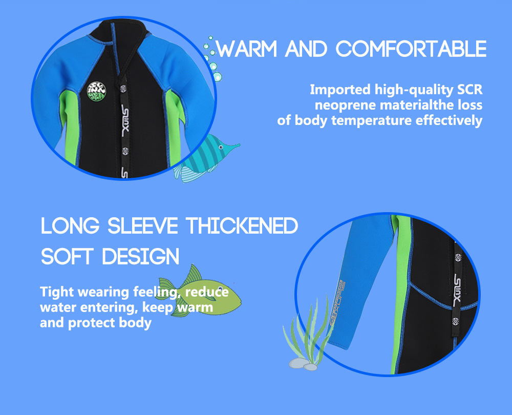 SLINX 1616 Long Sleeve Neoprene Wetsuit Child One-piece Swimsuit SLINX 1616 Long Sleeve Neoprene Wetsuit Child One-piece Swimsuit