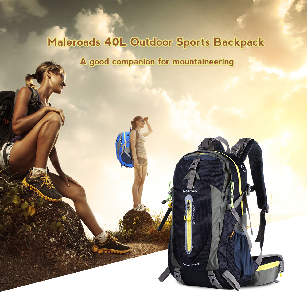 Maleroads 40L Outdoor Sports Backpack Hiking Camping Water Resistant Nylon Bike Rucksack Bag Maleroads 40L Outdoor Sports Backpack Hiking Camping Water Resistant Nylon Bike Rucksack Bag