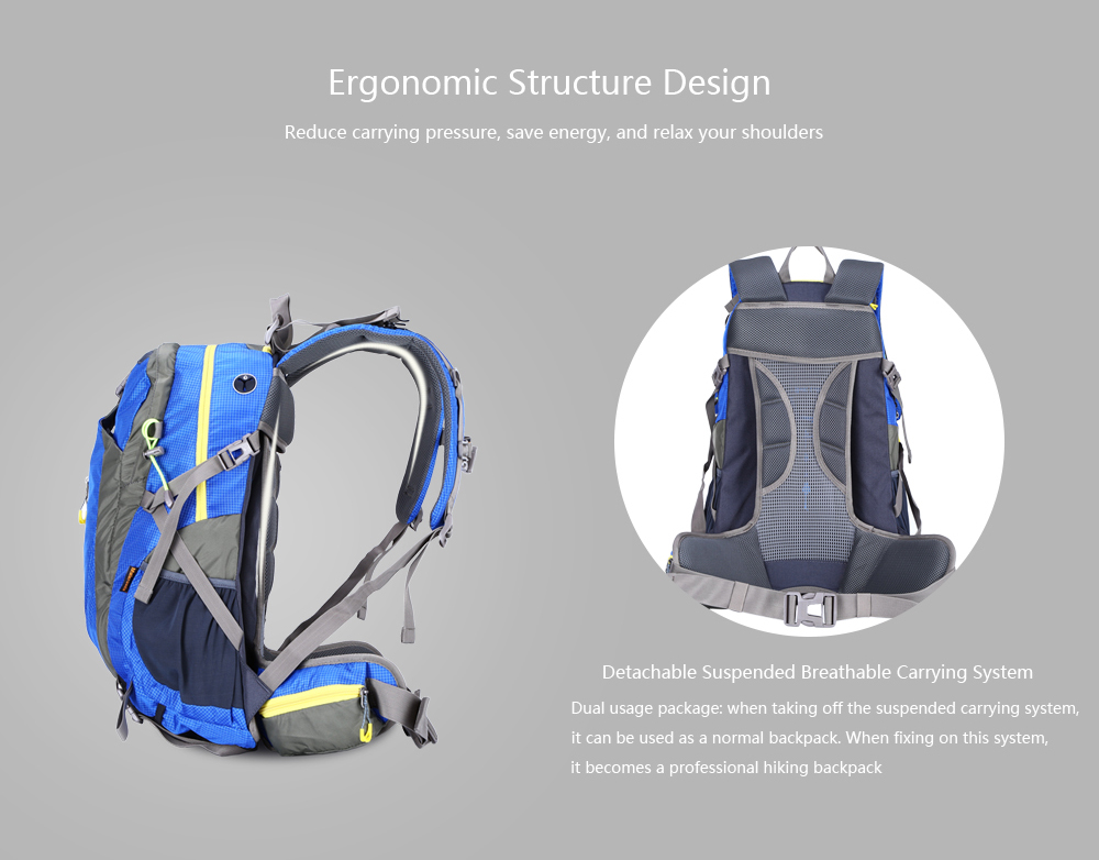 Maleroads 40L Outdoor Sports Backpack Hiking Camping Water Resistant Nylon Bike Rucksack Bag Maleroads 40L Outdoor Sports Backpack Hiking Camping Water Resistant Nylon Bike Rucksack Bag