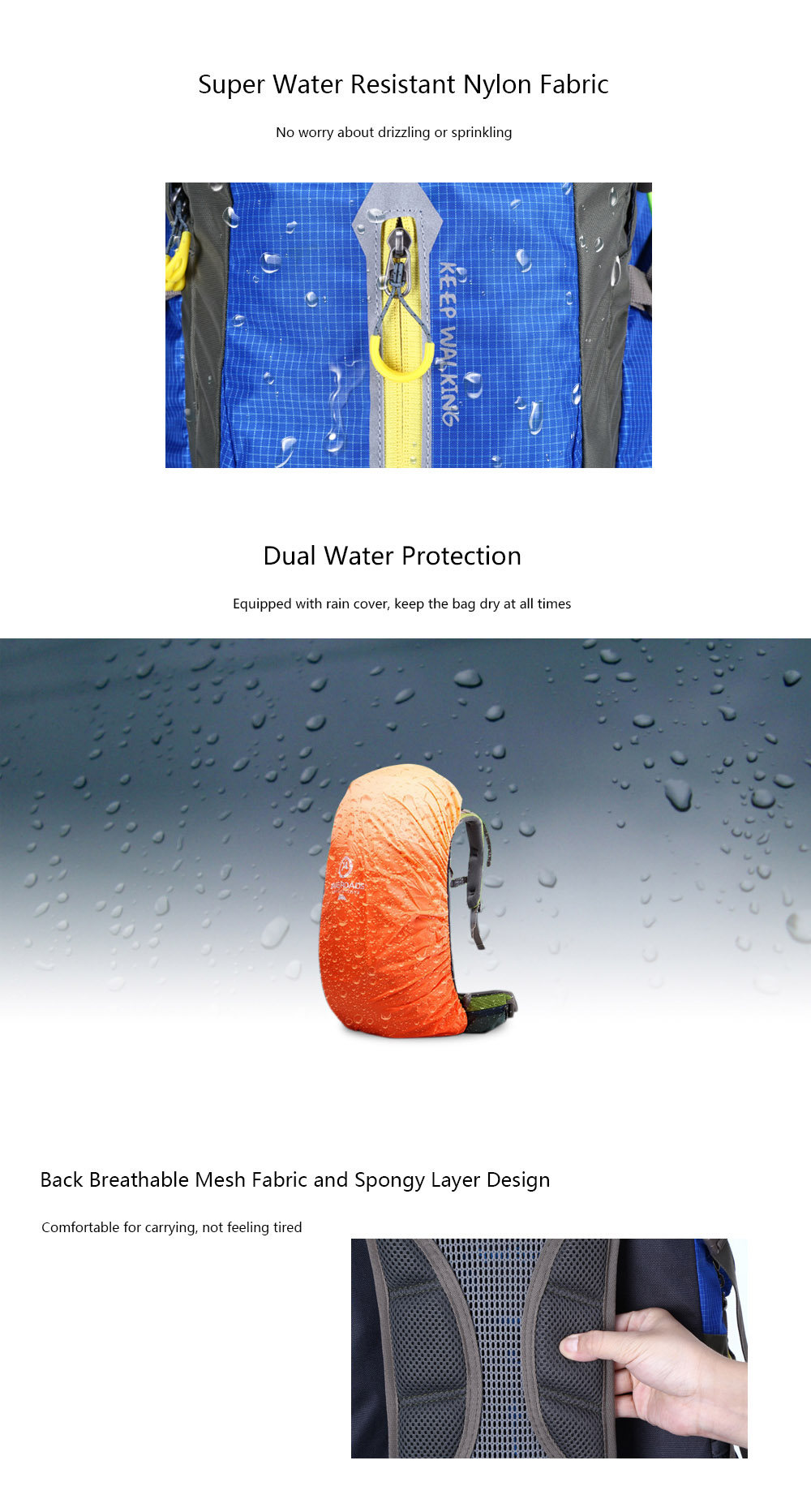 Maleroads 40L Outdoor Sports Backpack Hiking Camping Water Resistant Nylon Bike Rucksack Bag Maleroads 40L Outdoor Sports Backpack Hiking Camping Water Resistant Nylon Bike Rucksack Bag