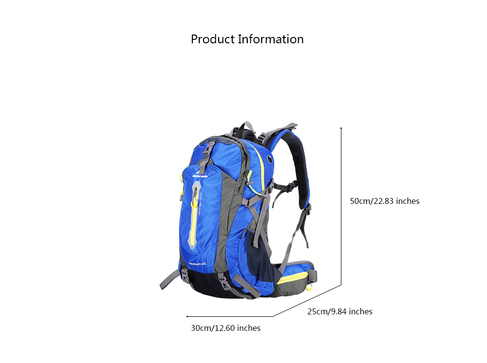 Maleroads 40L Outdoor Sports Backpack Hiking Camping Water Resistant Nylon Bike Rucksack Bag Maleroads 40L Outdoor Sports Backpack Hiking Camping Water Resistant Nylon Bike Rucksack Bag