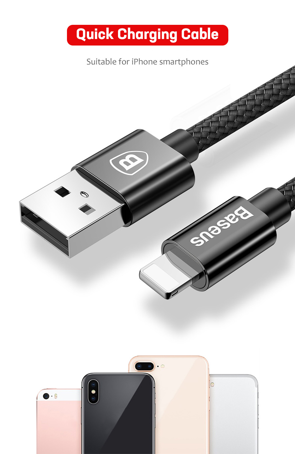 Baseus Small Screw Charging Set Dual USB Car Charger + USB to 8 Pin Cable Black 1M Baseus Small Screw Charging Set Dual USB Car Charger + USB to 8 Pin Cable Black 1M