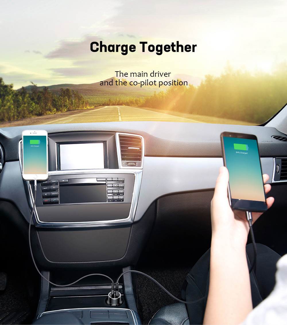Baseus Small Screw Charging Set Dual USB Car Charger + USB to 8 Pin Cable Black 1M Baseus Small Screw Charging Set Dual USB Car Charger + USB to 8 Pin Cable Black 1M