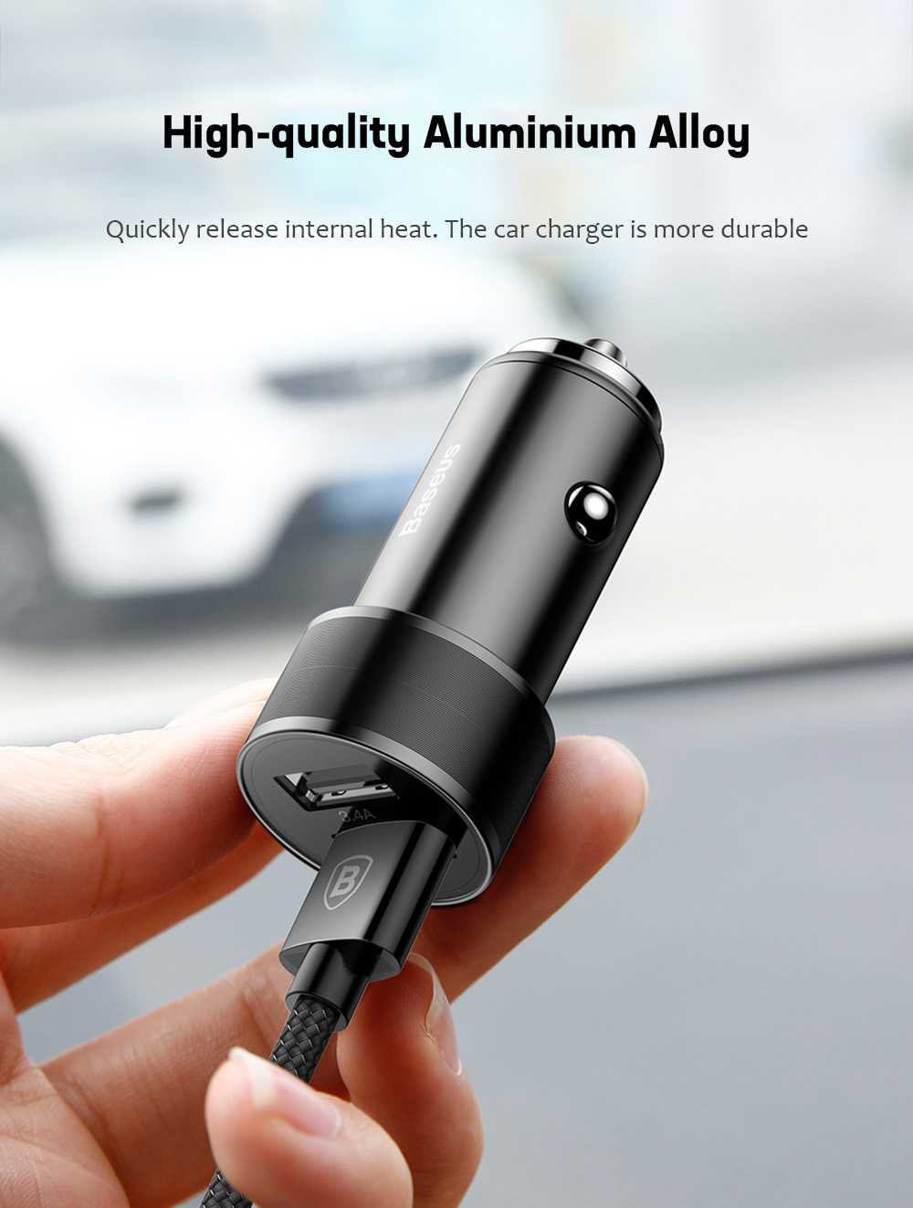 Baseus Small Screw Charging Set Dual USB Car Charger + USB to 8 Pin Cable Black 1M Baseus Small Screw Charging Set Dual USB Car Charger + USB to 8 Pin Cable Black 1M
