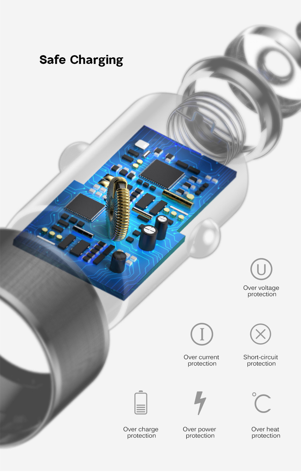 Baseus BSC - C15N Small Screw 3.4A Dual USB Car Charger Aluminium Alloy Baseus BSC - C15N Small Screw 3.4A Dual USB Car Charger Aluminium Alloy