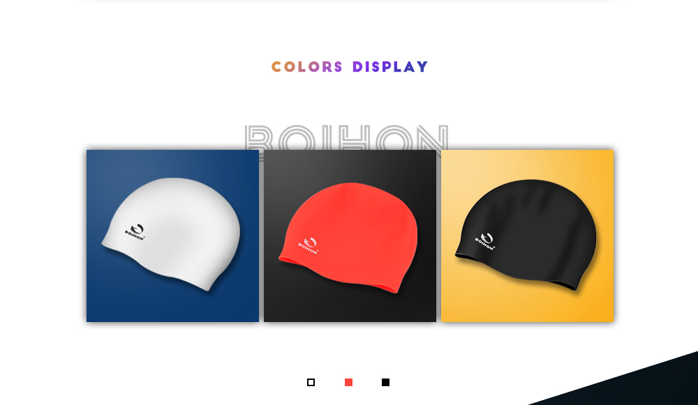 BOIHON BH203 Silicone Swimming Cap Water Resistant Men Women Adults Long Hair Diving Hat BOIHON BH203 Silicone Swimming Cap Water Resistant Men Women Adults Long Hair Diving Hat