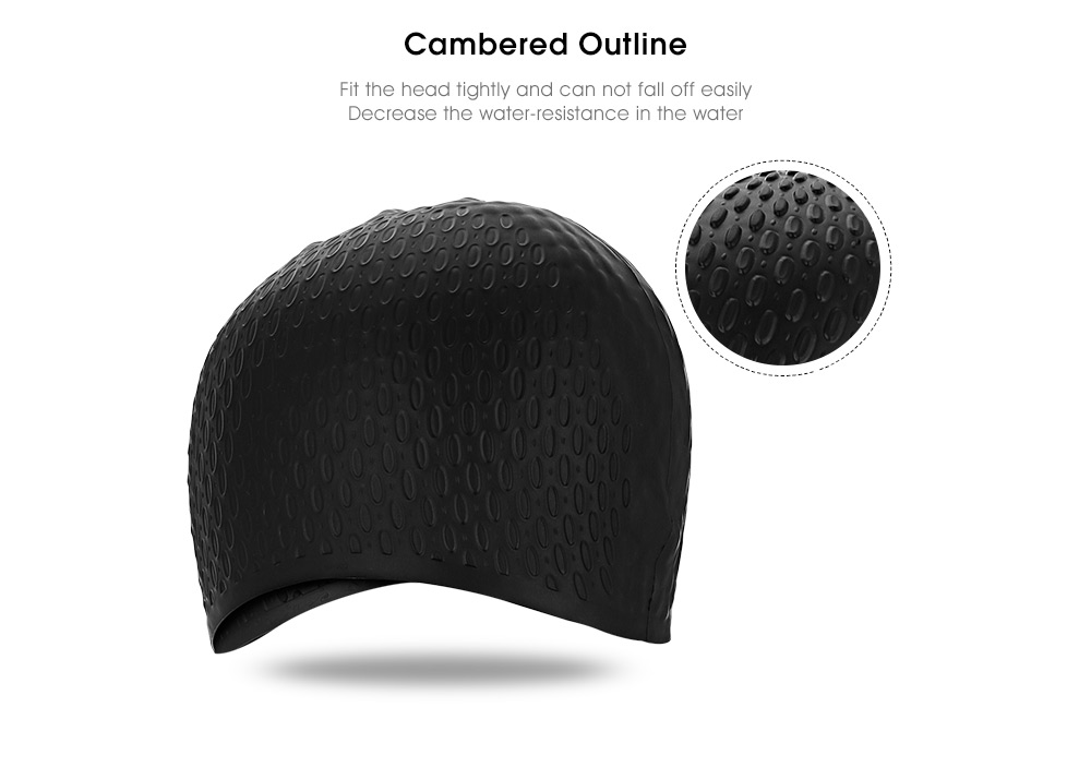BOIHON BH20 Water Drops Adult Women No Pressure Swimming Silicone Cap for Long Hair Ear Protection BOIHON BH20 Water Drops Adult Women No Pressure Swimming Silicone Cap for Long Hair Ear Protection