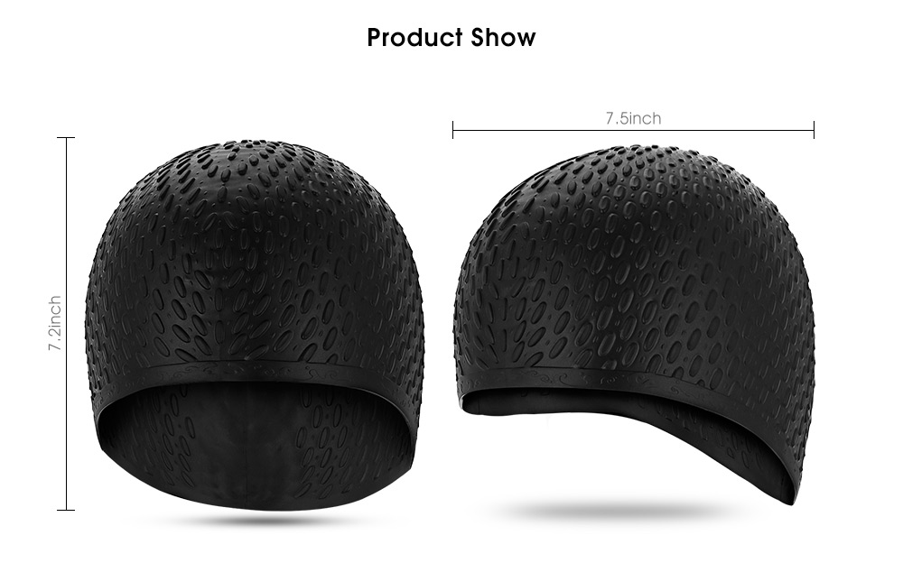 BOIHON BH20 Water Drops Adult Women No Pressure Swimming Silicone Cap for Long Hair Ear Protection BOIHON BH20 Water Drops Adult Women No Pressure Swimming Silicone Cap for Long Hair Ear Protection