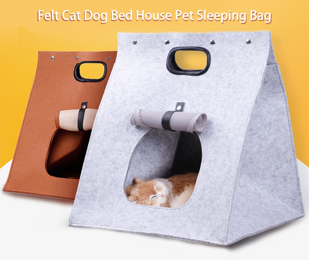 Felt Soft Cat Dog Bed House Pet Sleeping Bag Felt Soft Cat Dog Bed House Pet Sleeping Bag