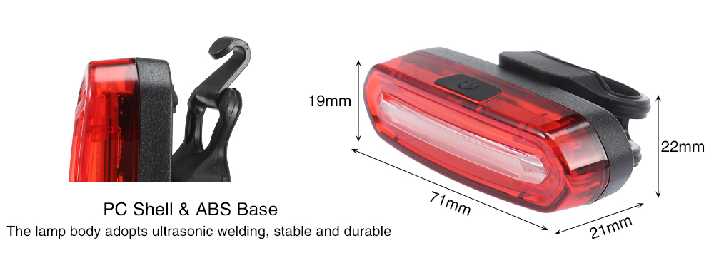USB Rechargeable Bicycle Rear Light Bike Taillight Night Cycling Accessory USB Rechargeable Bicycle Rear Light Bike Taillight Night Cycling Accessory