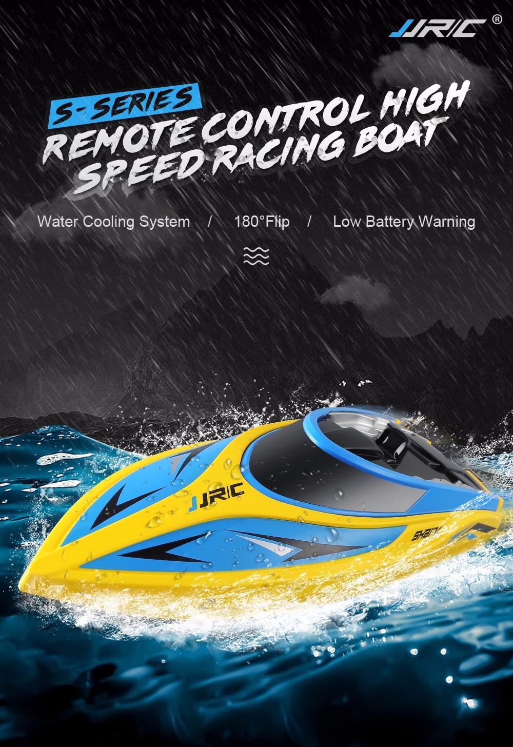 JJRC S1 Waterproof Turnover Reset Water Cooling High Speed 25km/h RC Boat