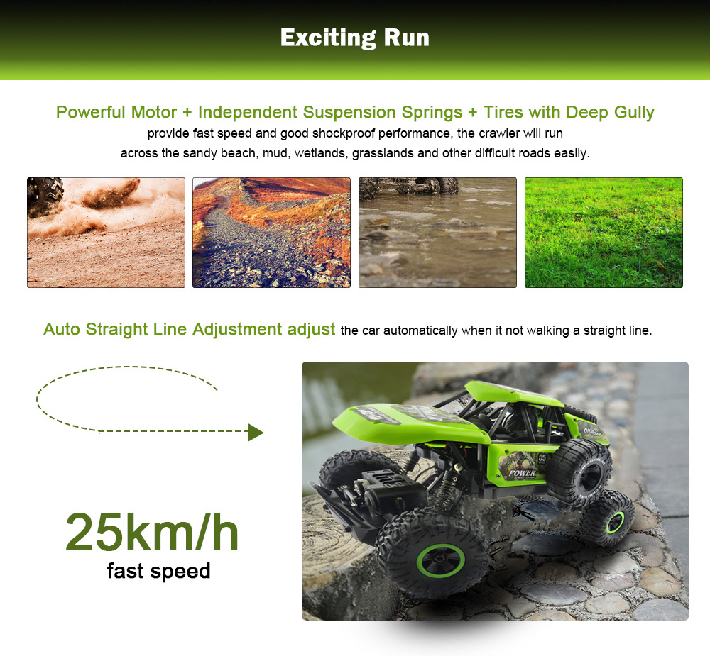 Flytec SL - 135A 1/14 2.4GHz 25km/h Independent Suspension Spring Off Road Vehicle RC Crawler Car Flytec SL - 135A 1/14 2.4GHz 25km/h Independent Suspension Spring Off Road Vehicle RC Crawler Car
