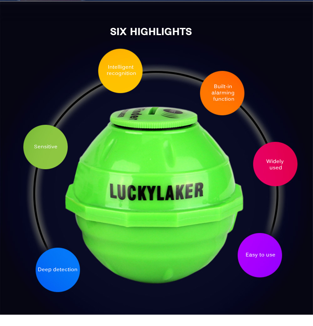 LUCKY FF916 WiFi Intelligent Fish Finder Underwater Sonar with Magnifier