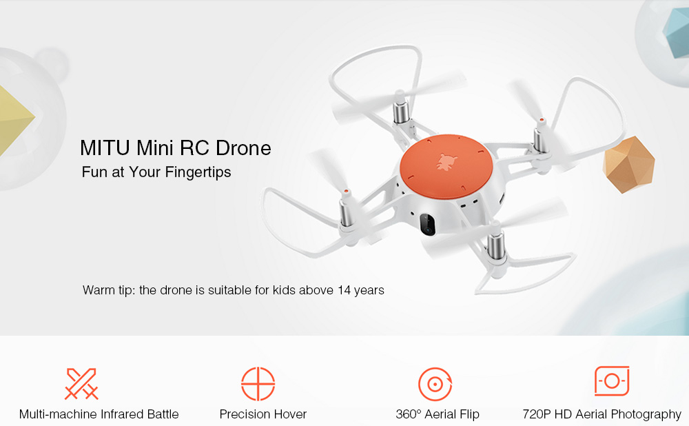 Xiaomi MITU WiFi FPV 720P HD Camera Multi-machine Infrared Battle Mini RC Drone - BNF Xiaomi MITU WiFi FPV 720P HD Camera Multi-machine Infrared Battle Mini RC Drone - BNF