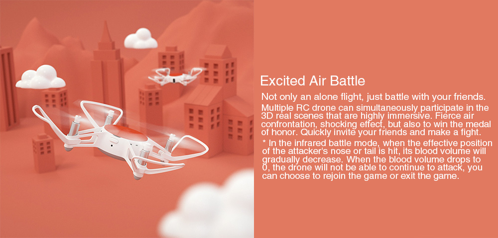 Xiaomi MITU WiFi FPV 720P HD Camera Multi-machine Infrared Battle Mini RC Drone - BNF Xiaomi MITU WiFi FPV 720P HD Camera Multi-machine Infrared Battle Mini RC Drone - BNF