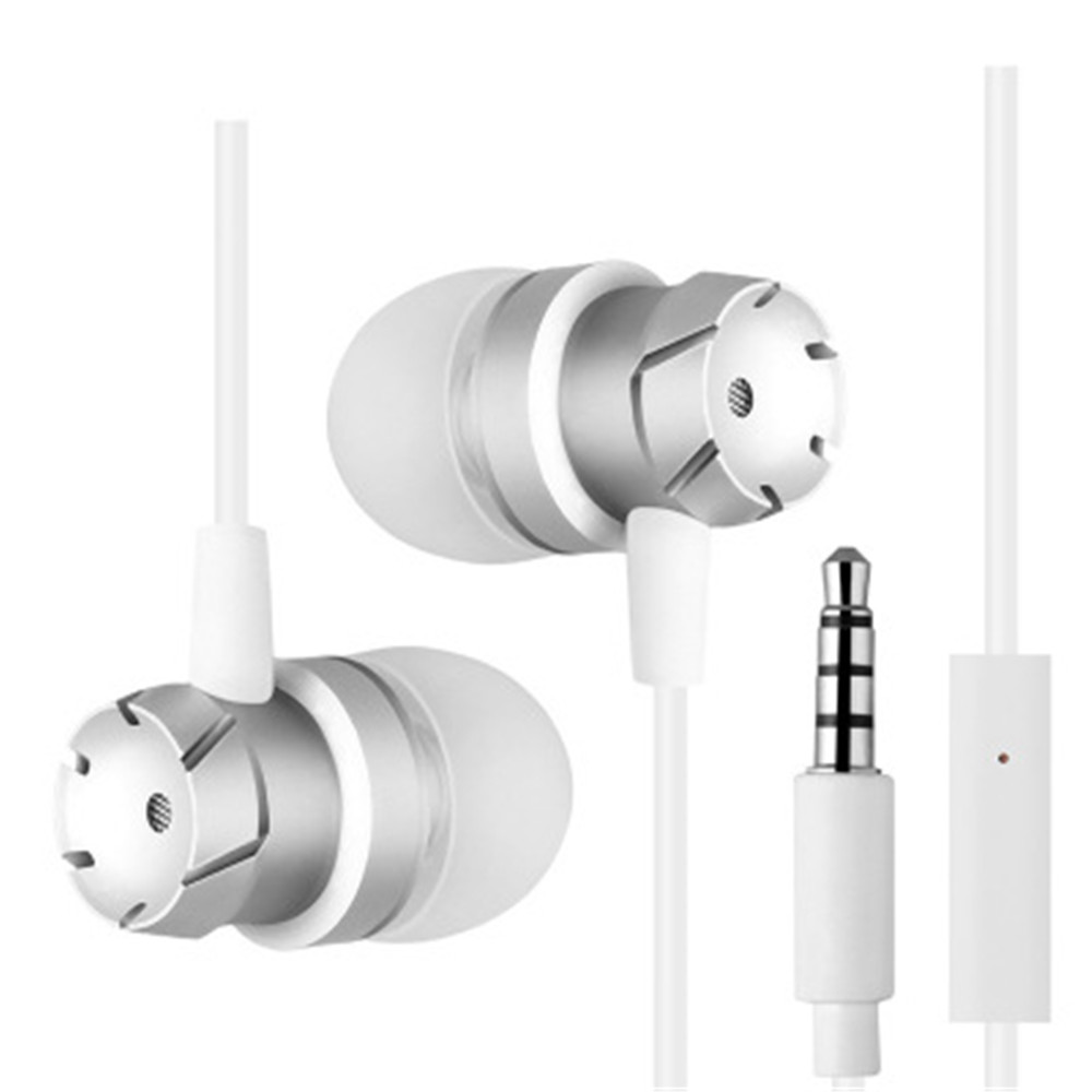 In Ear Headphones  Earbuds with Line-in Microphone Heavy Bass Dynamic Driver Earphones with Non Tangle Fabric Braid