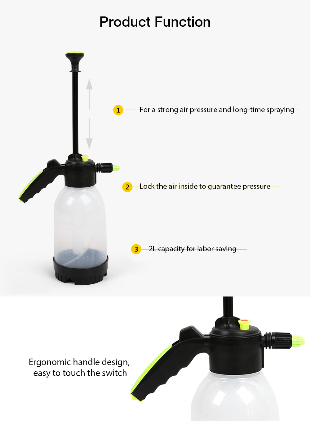 A 2L Watering Sprayer Bottle Gardening Atomizer Tool Water Can A 2L Watering Sprayer Bottle Gardening Atomizer Tool Water Can
