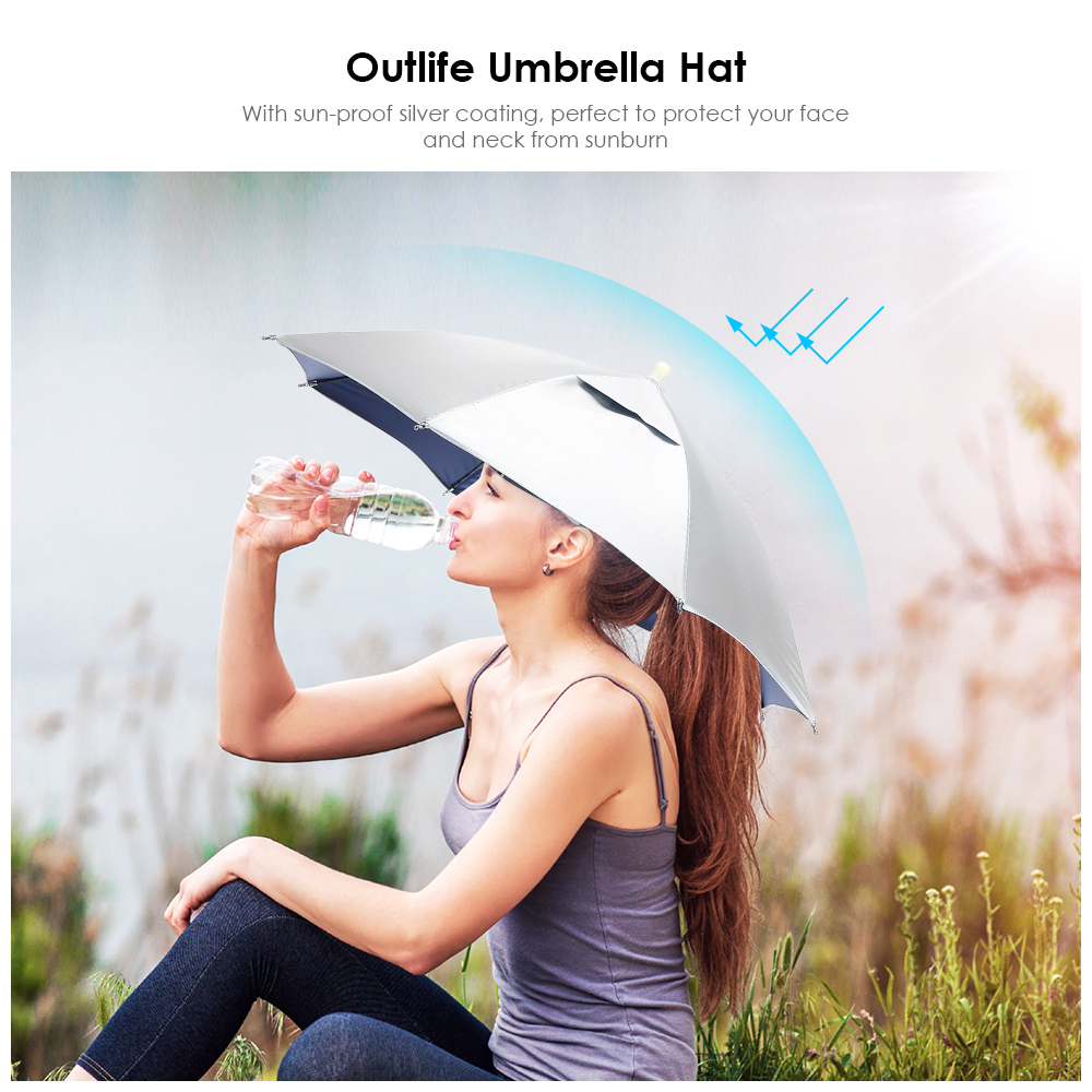 Outlife 26670 64cm Diameter Fishing Gardening Folding Umbrella Hat 