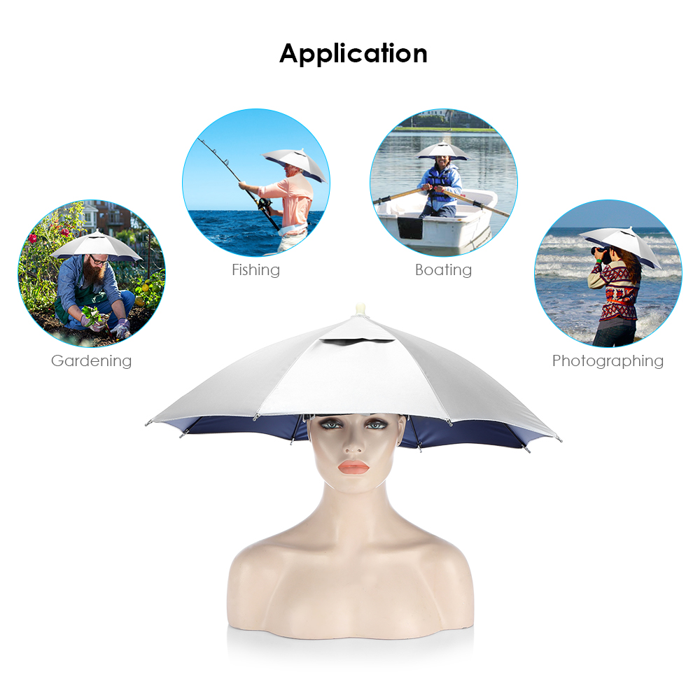 Outlife 26670 64cm Diameter Fishing Gardening Folding Umbrella Hat 
