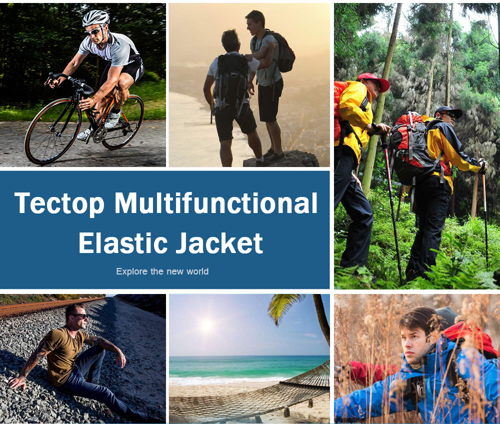 Tectop JL - 3009 Men Breathable Sports Jacket Windproof Light Beach Wear Tectop JL - 3009 Men Breathable Sports Jacket Windproof Light Beach Wear